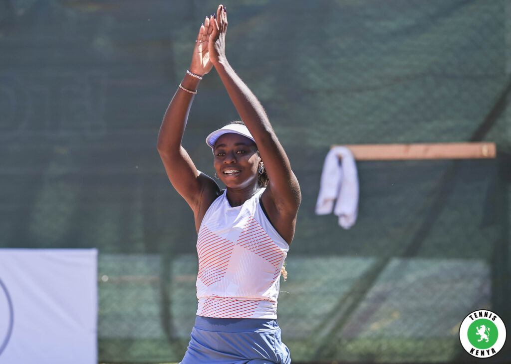 Angela okutoyi W35 Singles and doubles winner